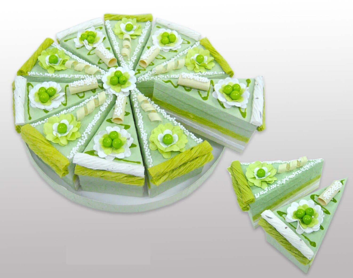 SET 10 CAJAS PORCI�N PASTELITO + DISPLAY VERDE