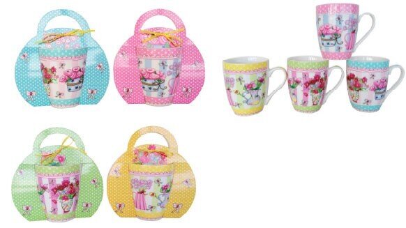 TAZA FLORES PRESENTADA EN ORIGINAL ESTUCHE MACETA