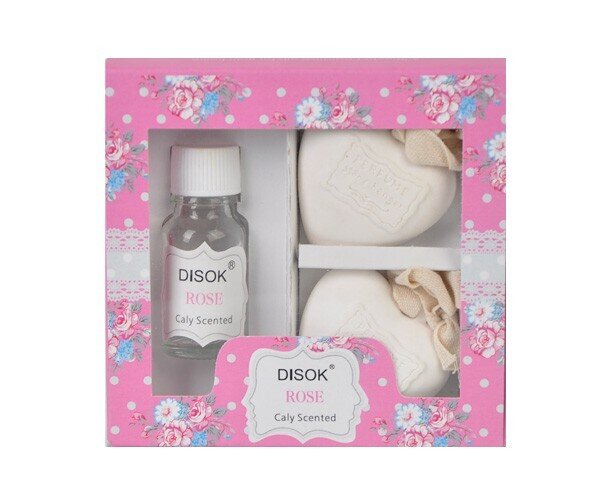 DIFUSOR AMBIENTADOR + CORAZ�N EN CAJA FLORAL 20 ML