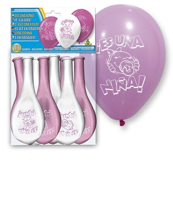SET 10 GLOBOS ES UNA NI�A