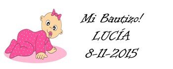 LOTE 33 ETIQUETAS PARA DETALLE BAUTIZO NI�A ADHESI