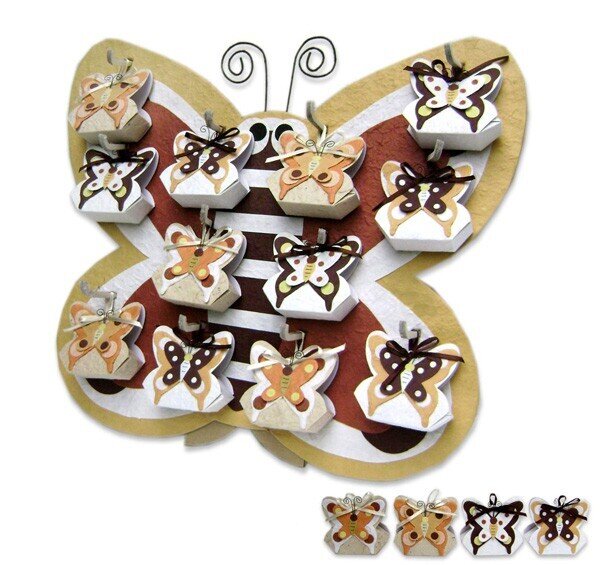 2x1 EXPOSITOR MARIPOSA OTOA�O + 12 CAJITAS MARIPOSA