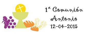 LOTE 33 ETIQUETAS PARA DETALLE COMUNI�N ADHESIVA