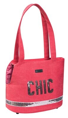 BOLSO CHIC BRILLANTE GLITTER FUCSIA