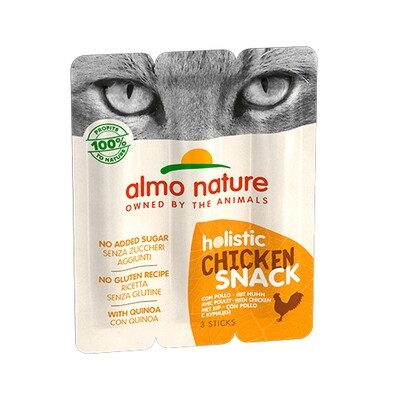 CAT SNACK AZUL POLLO 3X5G DOS UNIDADES