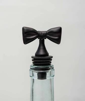 Tapón para botella pajarita negra