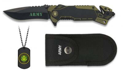 Navaja Albainox ARMY. Con chapa. H 8.1