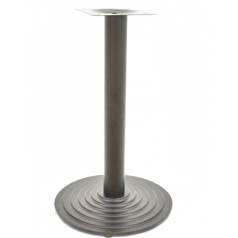 Mesa EBRO, negra, base de 72 cms y tapa de 60x60 cms. Color a elegir, Tableros de 60x60 cms: WERZALIT SM - NEGRO 55