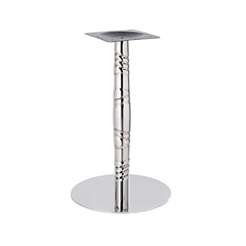Mesa LUXOR, acero inox., tapa de 60x60 cms. Color a elegir, Tableros de 60x60 cms: WERZALIT SM - NEGRO 55