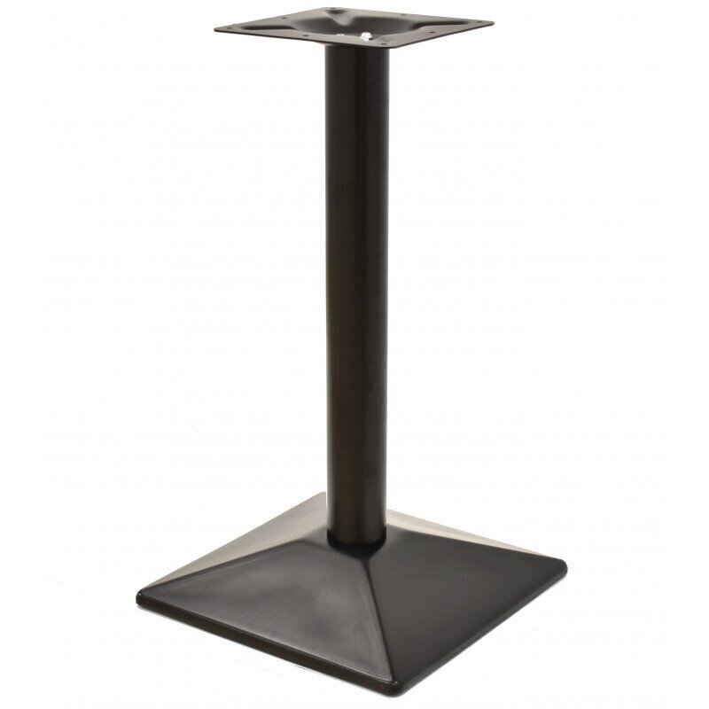Mesa SOHO, negra, base de 72 cms y tapa de 60x60 cms. Color a elegir, Tableros de 60x60 cms: WERZALIT SM - NEGRO 55