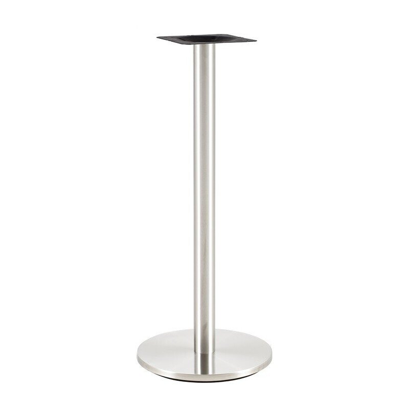 Mesa BENAGIL, alta, acero inoxidable, base de 110 cms y tapa 60 x 60 cms. Color a elegir, Tableros de 60x60 cms: WERZALIT SM - NEGRO 55