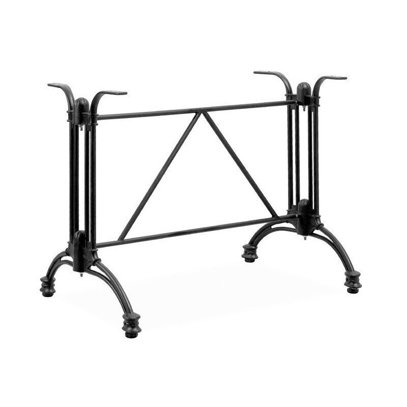 Mesa EIFFEL NEW, rectangular, aluminio, negra, tapa 110 x 70 cms. Color a elegir, Tableros 110x70 cms: WERZALIT SM - MARR�N �XIDO 223