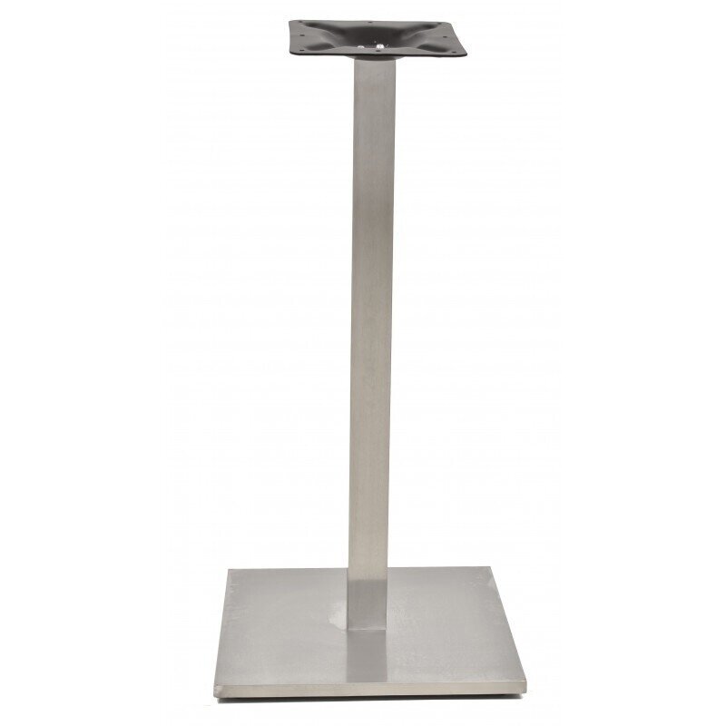 Mesa IPANEMA, alta, acero inoxidable, base de 110 cms y tapa 60 x 60 cms. Color a elegir, Tableros de 60x60 cms: WERZALIT SM - NEGRO 55