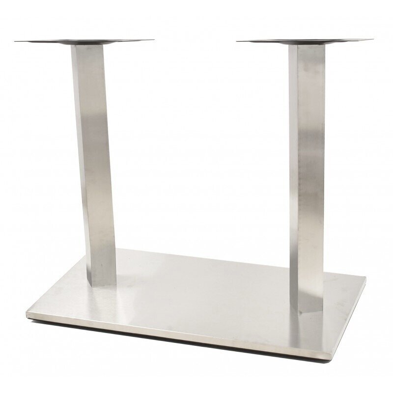 Mesa IPANEMA, acero inoxidable, tapa 110 x 70 cms. Color a elegir, Tableros 110x70 cms: WERZALIT ALEMANIA - BLANCO 01