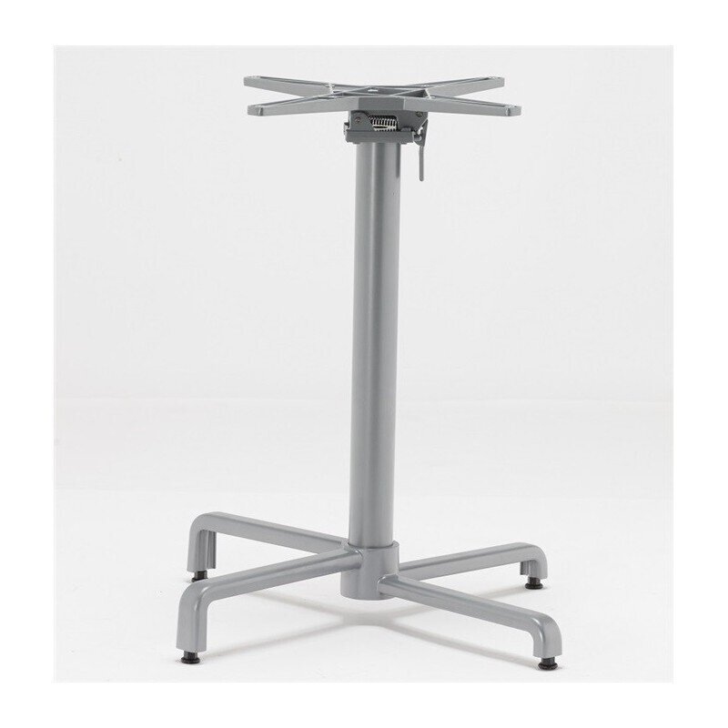 Mesa BAHIA, abatible, plata, base de 72 cms y tapa 60 cms. Color a elegir, Tableros de 60 cms: TABLERO DE MESA TOPALIT - ZEBRANO LIGHT