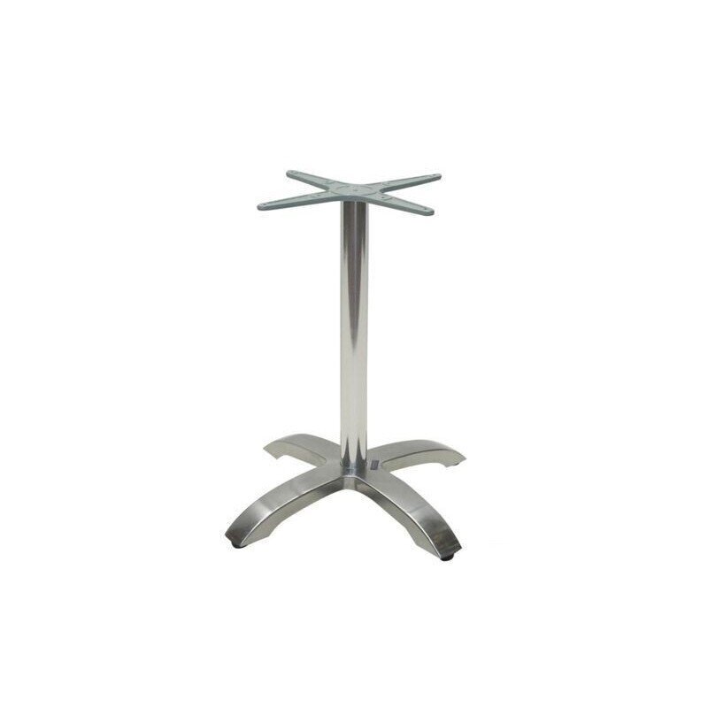 Mesa MILAN, aluminio, 4 radios, base de 72 cms y tapa 60 x 60 cms. Color a elegir, Tableros de 60x60 cms: WERZALIT ALEMANIA - PIAZZA 102