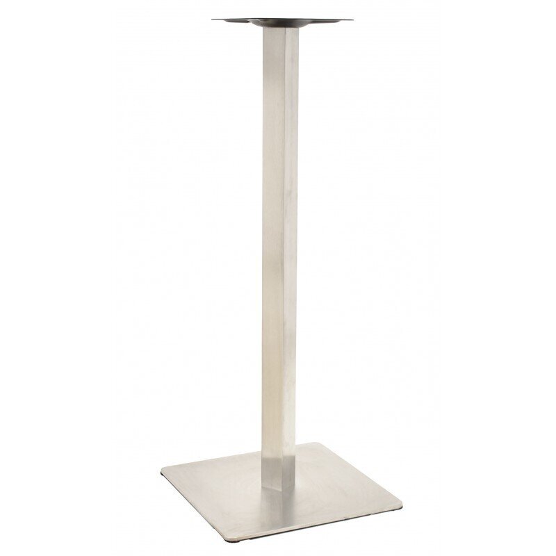 Mesa COPACABANA, alta, acero inoxidable, base de 110 cms y tapa 60 cms. Color a elegir, Tableros de 60 cms: WERZALIT SM - CITY-029