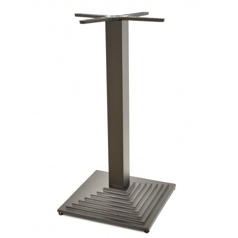 Mesa ELBA, negra, base de 72 cms y tapa de 80 x 80 cms. Color a elegir, Tableros de 80x80 cms: WERZALIT ALEMANIA - ANTIQUE WHITE 202