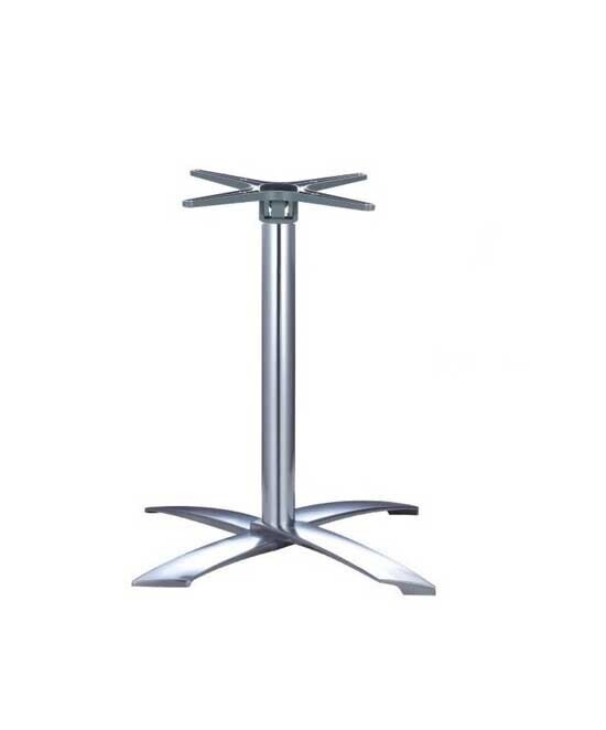Mesa GATHER, aluminio, abatible, base de 73 cms y tapa 70 cms. Color a elegir, Tableros de 70 cms: WERZALIT ALEMANIA - PIAZZA 102