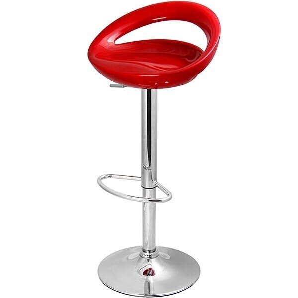 Taburete FLIT ( L ), cromado, abs rojo