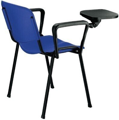 Silla NIZA, brazos y pala, chasis negro, asiento y respaldo pl�stico (3 colores a elegir)