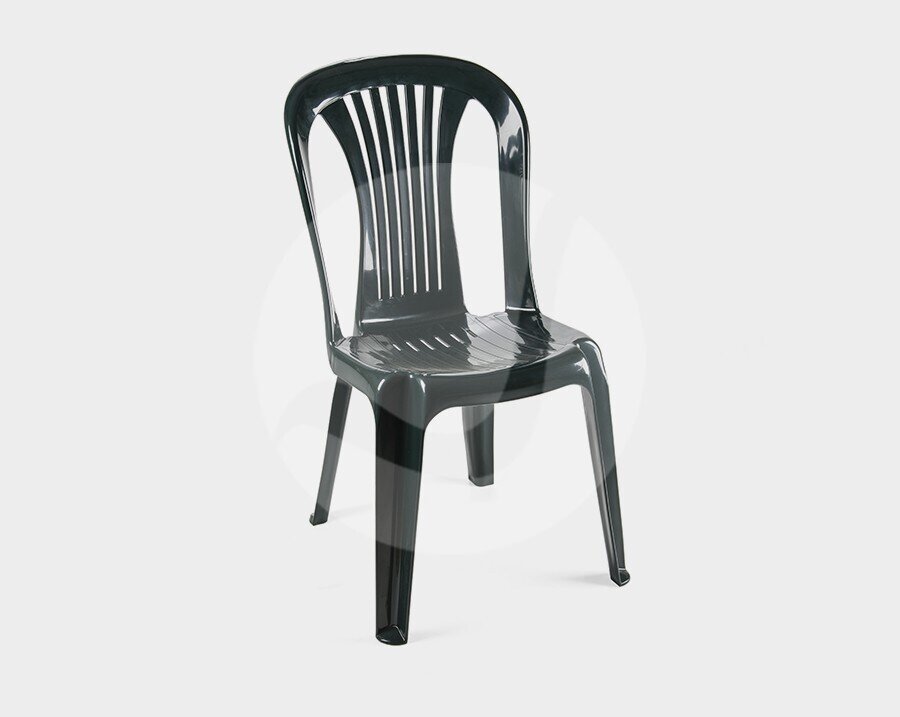 Silla LAGO, monoblock, apilable, verde