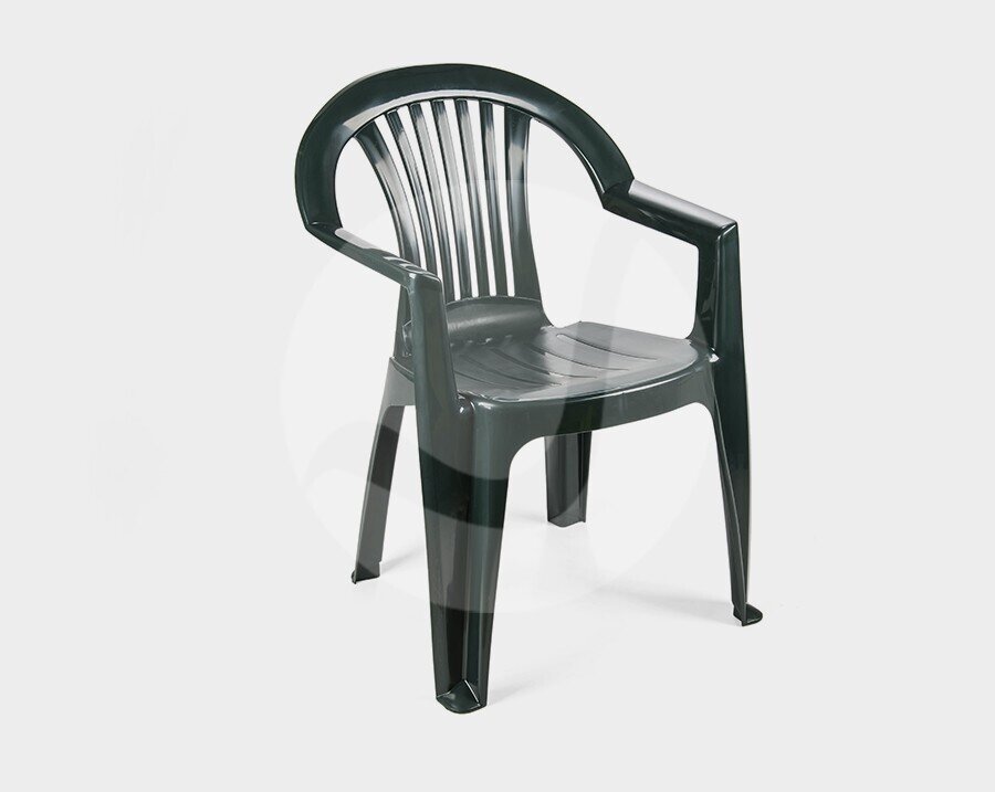 Sill�n LAGO, monoblock, apilable, verde