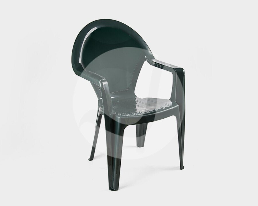 Sill�n CLS, monoblock, apilable, verde