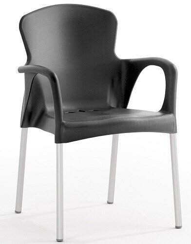 Sill�n SENA, apilable, polipropileno negro*