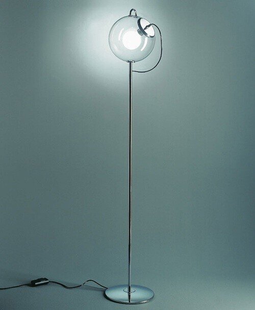 L�mpara MAGA, pie sal�n, tulipa cristal