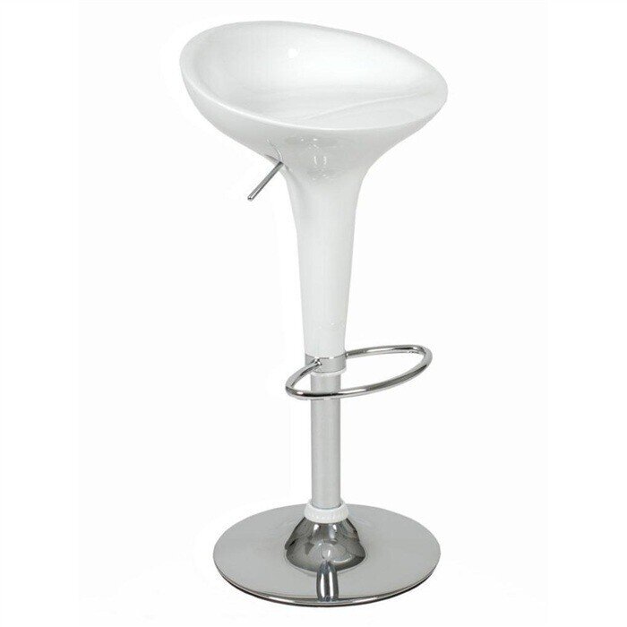 Taburete AUSTIN ( M ), cromado, abs blanco
