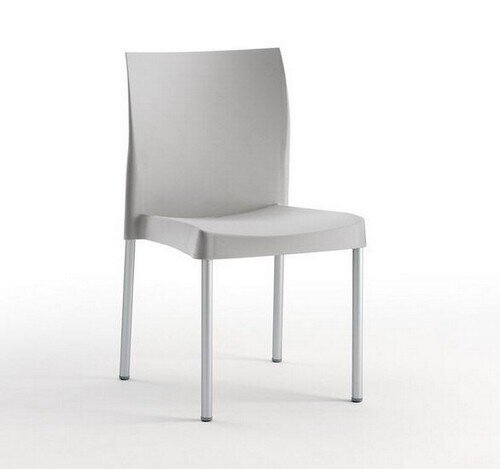 Silla SANDRA, aluminio, polipropileno gris*