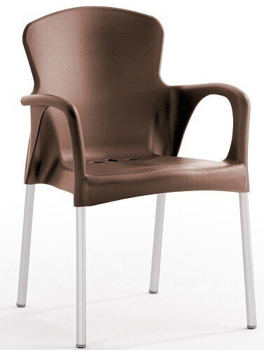 Sill�n SENA, apilable, polipropileno chocolate*