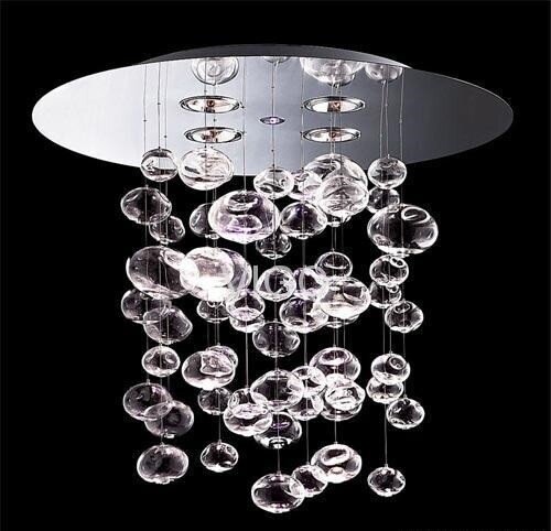 L�mpara ALDRIN, cristal, cromada