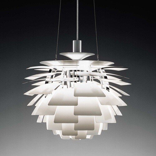 L�mpara ARTIC, aluminio, blanca, 48 cms. de di�metro