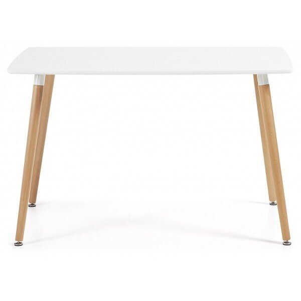 Mesa NURY, madera, tapa lacada blanca, 120 x 80 cms