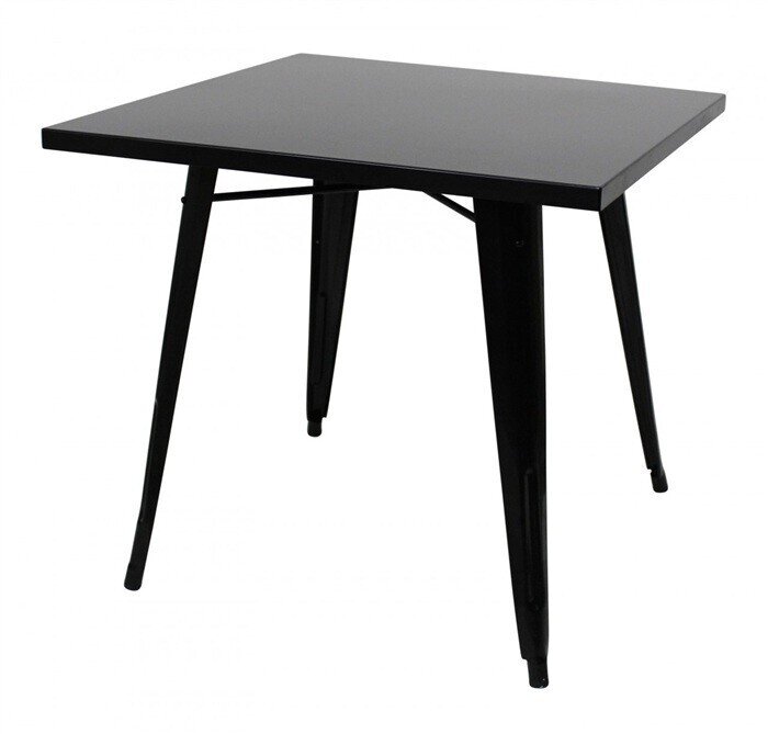 Mesa TOL, acero, negra, 80x80 cms