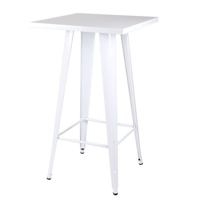 Mesa TOL, alta, acero, blanca, 60x60 cms
