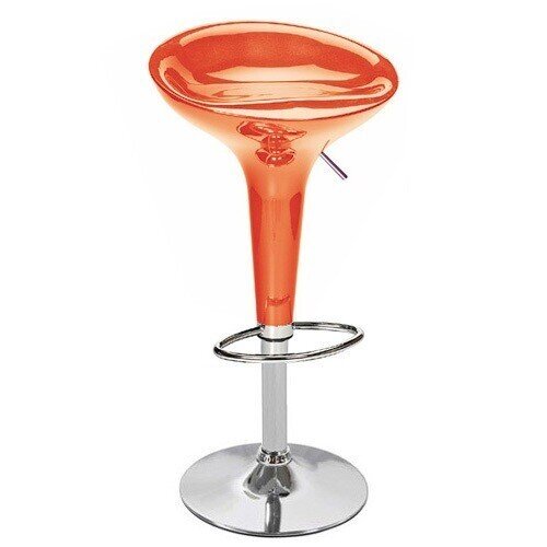 Taburete AUSTIN ( L ), cromado, abs naranja