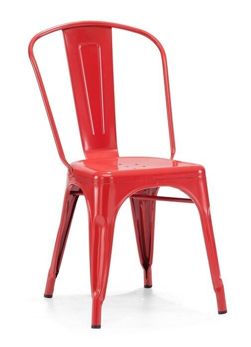 Silla TOL, acero, roja