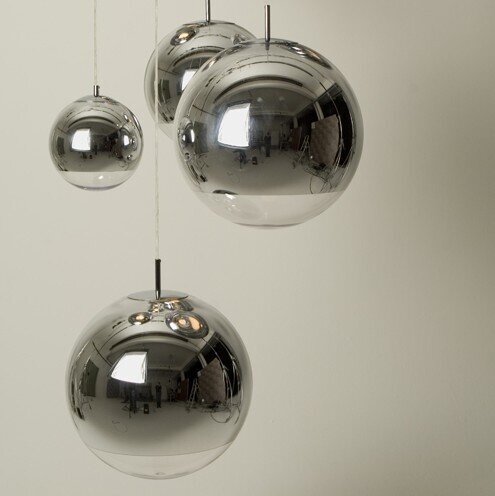 L�mpara LEO, colgante, cristal, cromado - transparente, 30 cms de di�metro