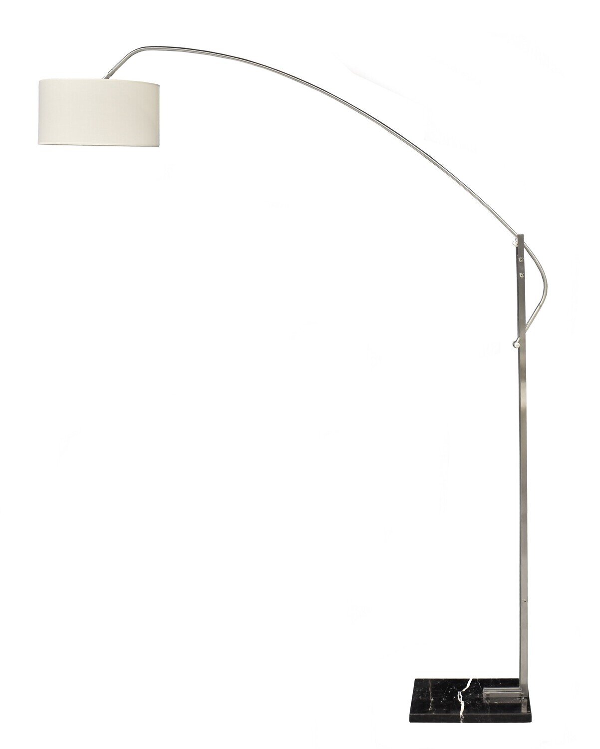 L�mpara OMEGA, pie de sal�n, cromada, M�RMOL, pantalla blanca