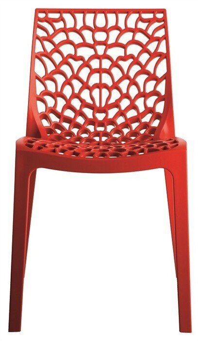 Silla CAPRICHO, polipropileno rojo*