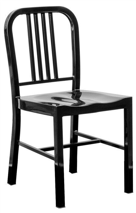 Silla NAO, acero, negra