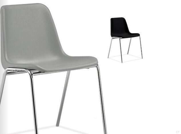Silla CARCASA, polipropileno gris