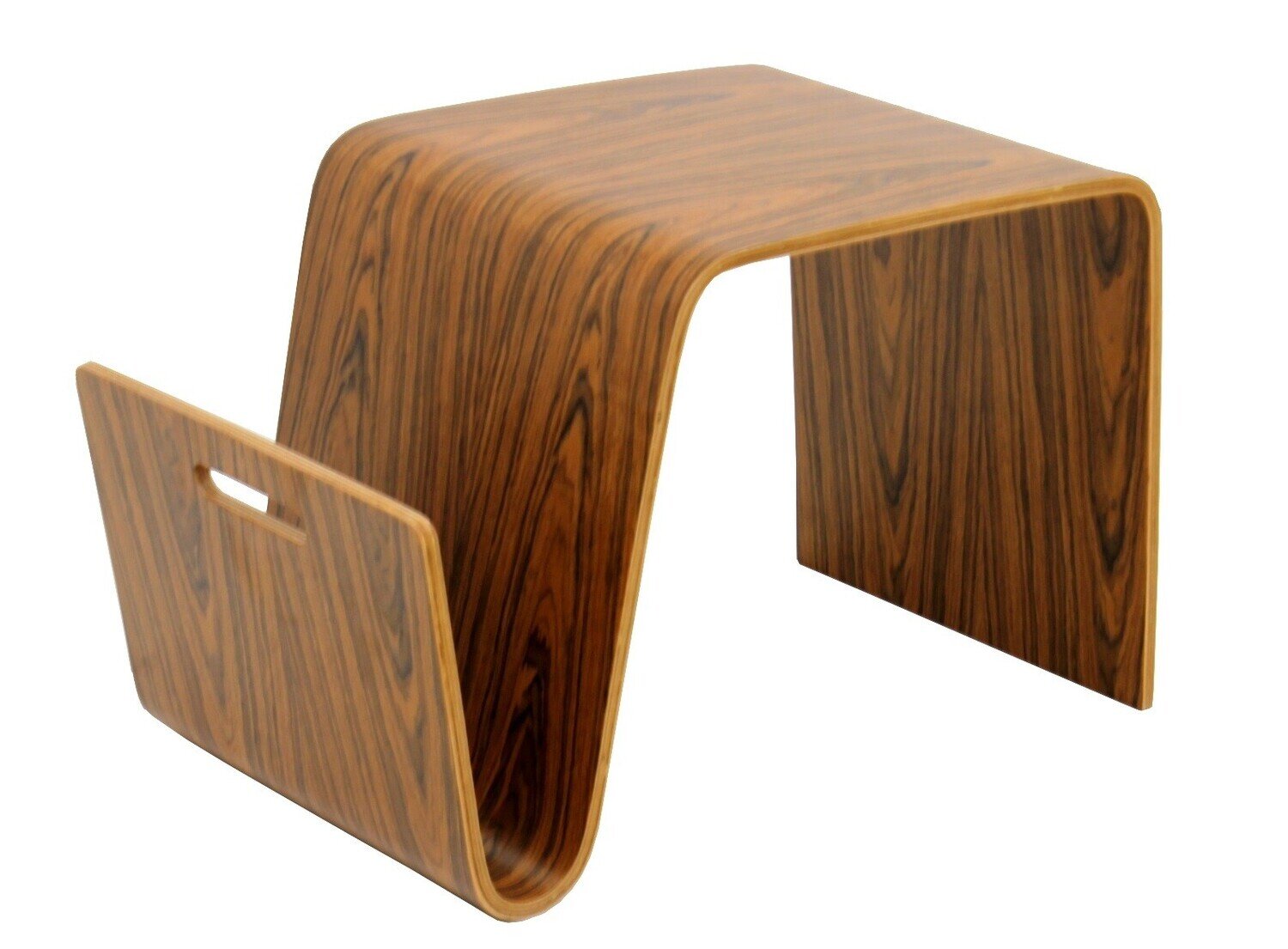 Mesa NEREA, baja, madera curvada, palo rosa