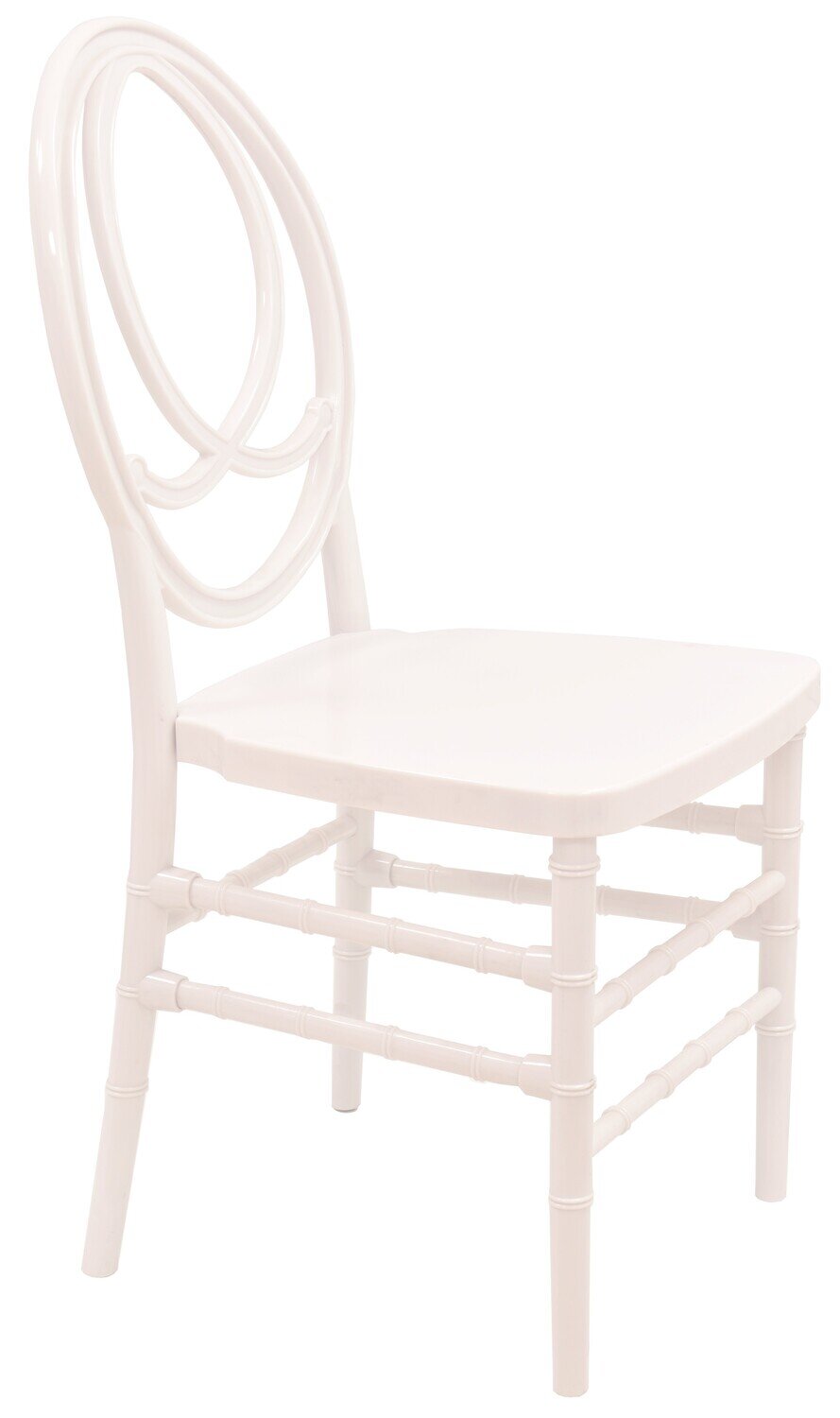 Silla FENIX, policarbonato blanco, cojin