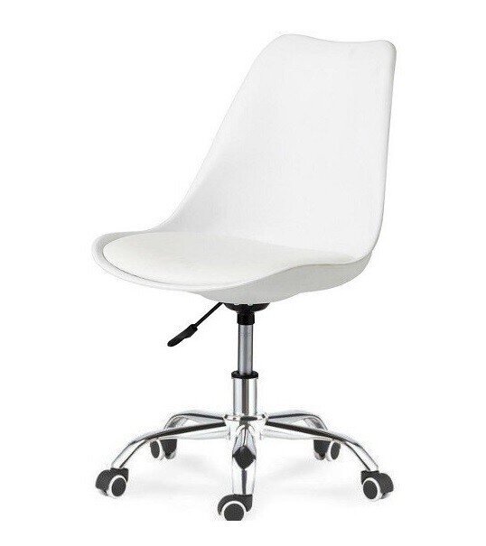 Silla TORRE, giratoria, blanca, coj�n blanco Silla TORRE, giratoria, blanca, coj�n blanco