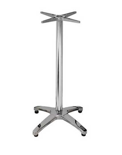 Mesa ROMA, alta, aluminio, 4 radios, base de 112 cms y tapa 60 cms. Color a elegir, Tableros de 60 cms: WERZALIT SM - CITY-029