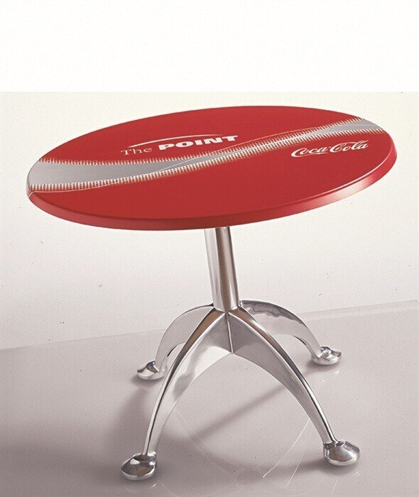 Tablero de mesa Werzalit - Ejemplo Logo Coca cola